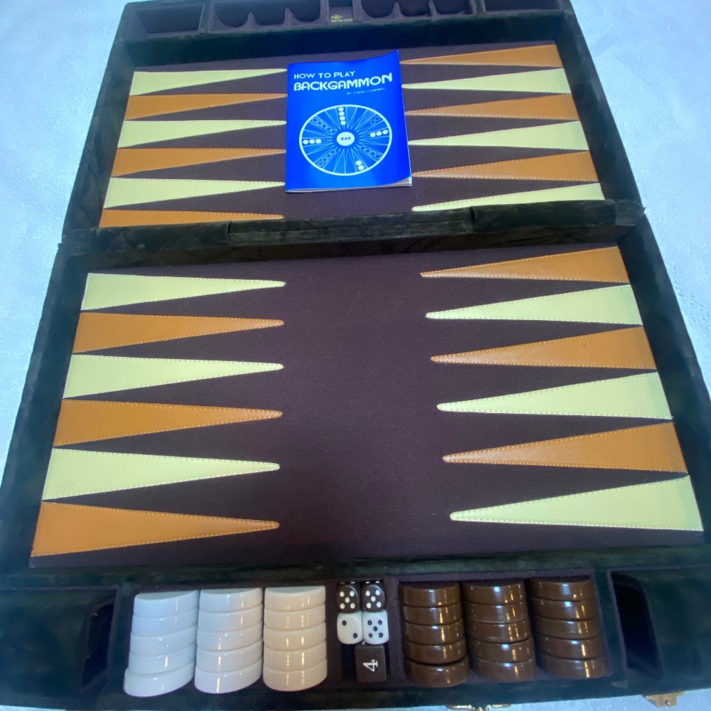 Vintage Skor Mor Brown Backgammon Game